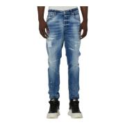 Lichte Wassing Slim Fit Ripped Jeans John Richmond , Blue , Heren