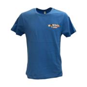 Casual Katoenen T-Shirt Moschino , Blue , Heren