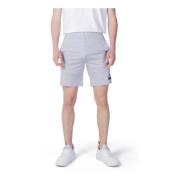 Grijze Slip-On Shorts Lente/Zomer Effen le coq sportif , Gray , Heren