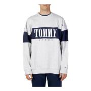 Grijze Bedrukte Sweatshirt Herfst/Winter Mannen Tommy Jeans , Gray , H...