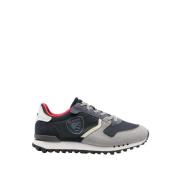 Navy/Rood Sneakers Stijlvol Casual Heren Blauer , Multicolor , Heren