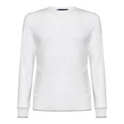 Witte Wollen Trui Brioche Steek Sease , White , Heren