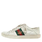 Pre-owned Leather sneakers Gucci Vintage , White , Dames