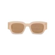 Vierkante Frame Zonnebril Ami Paris , Beige , Dames