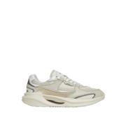 Witte Sneakers Ivoor Beige Suède D.a.t.e. , Multicolor , Heren