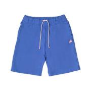 Katoenen Jersey Trekkoord Shorts Autry , Blue , Heren