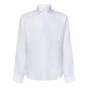 Witte Linnen Klassieke Bd Overhemd Sease , White , Heren