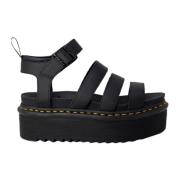 Zwarte Leren Lage Schoenen Lente/Zomer Collectie Dr. Martens , Black ,...