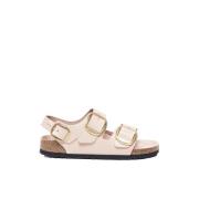 Beige Big Buckle Sandalen Natuurlijk Leer Birkenstock , Beige , Dames