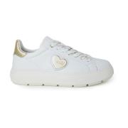 Witte Slip-On Sneakers Love Moschino , White , Dames