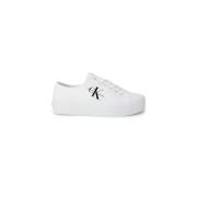 Witte Eenvoudige Sneakers Lente/Zomer Veters Calvin Klein Jeans , Whit...