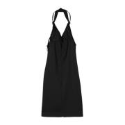 Zwarte Halternek Jurk Coperni , Black , Dames