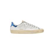 Leren lage sneakers met rubberen neus Hidnander , White , Heren