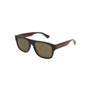 Zwart Grijs Zonnebril Gg0341S 002 Gucci , Black , Heren