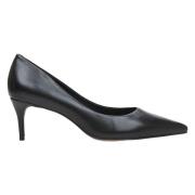 Dames Zwarte Leren Pumps Met Puntige Neus Er00113734 Estro , Black , D...