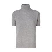 Grijze Coltrui Trui Korte Mouwen Max Mara , Gray , Dames