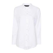 Stretch poplin overhemd met lange mouwen Federica Tosi , White , Dames