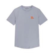 Slim Fit T-Shirt in Lichtblauw/Oranje Off The Pitch , Blue , Heren