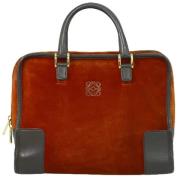 Pre-owned Suede handbags Loewe Pre-owned , Orange , Dames