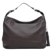 Dames Saddle Brown Hobo Tas gemaakt van Echt Italiaans Leer Er00114116...