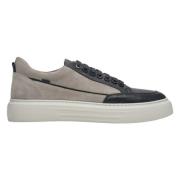 Heren Grijs & Zwart Velours Lage Sneakers Er00113449 Estro , Multicolo...