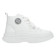 Dames Witte Leren High-Top Sneakers Er00113461 Estro , White , Dames