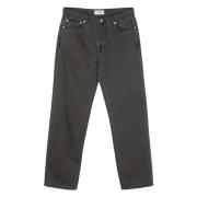 Mid Grey Katoen Denim Jeans Officine Générale , Gray , Heren