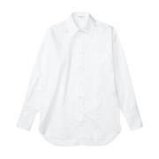 Lange mouwen shirt met achteropening detail Closed , White , Dames