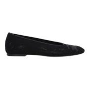 Zwarte platte schoenen Burberry , Black , Dames