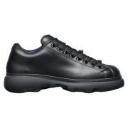 Chunky Leren Sneakers Burberry , Black , Heren