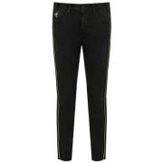 Zwarte Skinny Jeans met Gouden Details One Teaspoon , Black , Dames