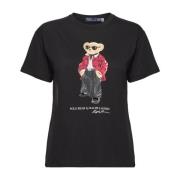 Polo Bear Jersey Cotton T-shirt Ralph Lauren , Black , Dames