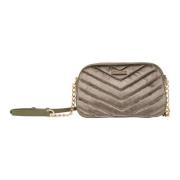 Fluwelen Crossbody Tas Elegant Stijl Carlo Colucci , Gray , Dames