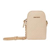 Boho Style Mini Tas in Bastoptiek Carlo Colucci , Beige , Dames