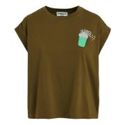 Geborduurd Faustina T-shirt Essentiel Antwerp , Green , Dames