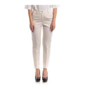 Slim Fit Enkellange Broek van Poly Stretch Seventy , Beige , Dames