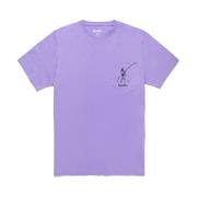 Katoenen T-shirt met Contrast Logo RefrigiWear , Purple , Heren