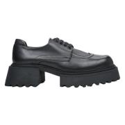 Dames Zwarte Leren Brogues met Chunky Zool Er00113784 Estro , Black , ...