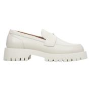 Dames Lichtbeige Leren Loafers met een Chunky Zool Er00114644 Estro , ...