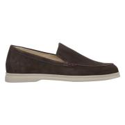 Bruine Velours Loafers voor de Lente Estro , Brown , Heren