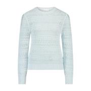 Lichtblauwe Katoenen Pullover Jane Lushka , Blue , Dames