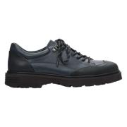 Heren Donkerblauwe Leren Brogues met een Flexibele Zool Er00114399 Est...