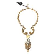 Engel Bloemen Kralen Ketting Dolce & Gabbana , Yellow , Dames