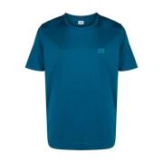 Korte Mouw T-shirt C.p. Company , Blue , Heren