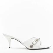 Pre-owned Leather heels Balenciaga Vintage , White , Dames