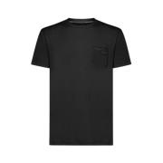 Ronde Hals T-shirt met Zak RRD , Black , Heren