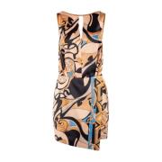 Sjaal Print Twill Jurk Nenette , Multicolor , Dames