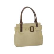 Pre-owned Canvas handbags Burberry Vintage , Beige , Dames