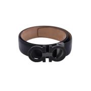 Pre-owned Leather belts Salvatore Ferragamo Pre-owned , Black , Heren