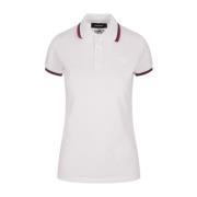 Wit Poloshirt met Logo Borduurwerk Dsquared2 , White , Dames